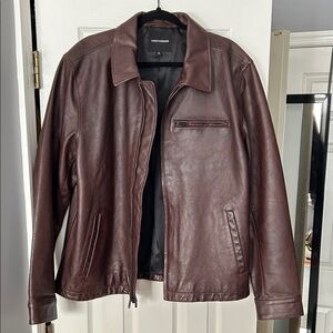 Lucky Brand Men's Brown Leather Jacket